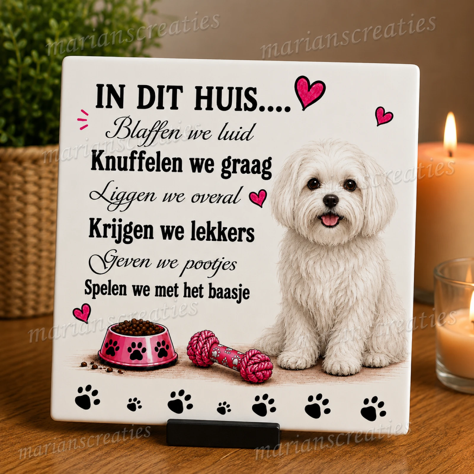 Llindos baldosas de perros con frase – photo 2